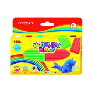 Plastelina KEYROAD 6x30g pudełko mix kolorów