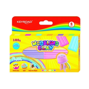 Plastelina KEYROAD 6x30g pudełko mix kolorów