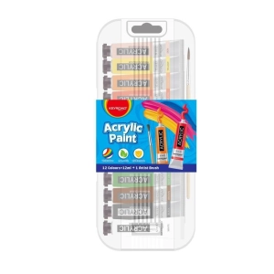 Farby akrylowe KEYROAD 12x12ml mix kolorów