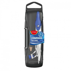Cyrkiel metalowy KEYROAD w etui z ołówkiem pakowany w display mix kolorów-236991