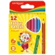 Kredki ołówkowe KEYROAD Mini trójkątne 12szt. mix kolorów-627301