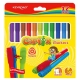 Flamastry KEYROAD Capfix Markers 12szt. trójkątne zmywalne łączone zawieszka mix kolorów-662098