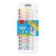Farby plakatowe KEYROAD 12x12ml pędzelek gratis mix kolorów metalicznych i neonowych
