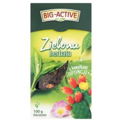 Herbata BIG-ACTIVE zielona liściasta 100g - zielona z opuncją