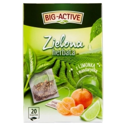 Herbata BIG-ACTIVE zielona mandarynka z limonką op.20