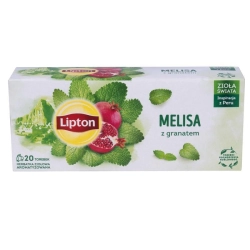 Herbata LIPTON ziołowa melisa z granatem 20 torebek
