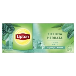 Herbata LIPTON zielona z nutą mięty 20 torebek
