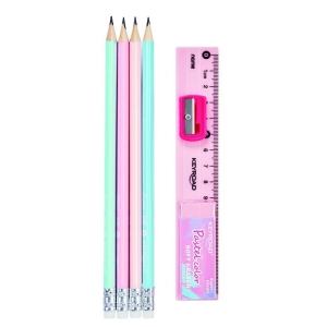 Zestaw szkolny KEYROAD Pastel 7 elementów blister mix kolorów-237006