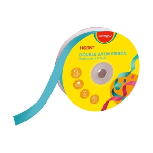Wstążka satynowa KEYROAD 25mm x 22,86m - niebieska-237043