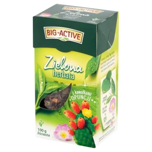 Herbata BIG-ACTIVE zielona liściasta 100g - zielona z opuncją -237107