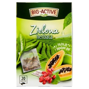 Herbata BIG-ACTIVE zielona papaja z jagodą goji op.20