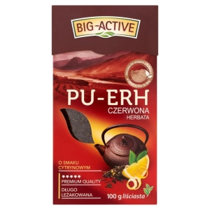 Herbata BIG-ACTIVE czerwona liściasta 100g. - cytrynowa