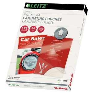 Folia laminacyjna do laminatora LEITZ A4 175mic. -237296