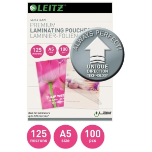 Folia laminacyjna do laminatora LEITZ A5 125mic.