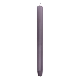 Świeca stołowa długa ryflowana DONAU HOME 25x300 mm 4 szt. jeżyna