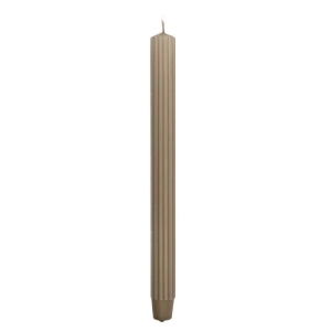Świeca stołowa długa ryflowana DONAU HOME 25x300 mm 4 szt. pieprz