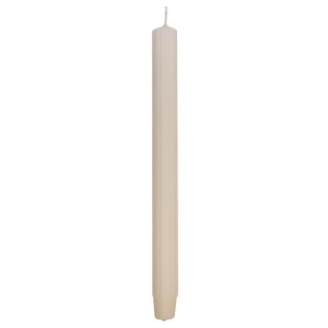 Świeca stołowa długa ryflowana DONAU HOME 25x300 mm 4 szt. kremowa