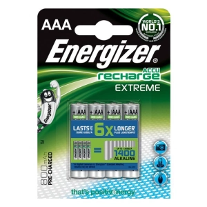 Baterie akumulatorki ENERGIZER Extreme AAA, HR 1,2V 800mAh 4szt.
