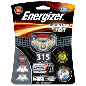 Latarka czołowa ENERGIZER Vision HD Plus Focus Headlight   3szt. baterii AAA, szara-629130