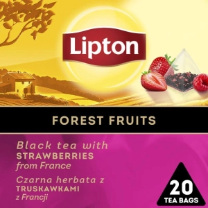 Herbata LIPTON piramidki czarna owoce leśne 20 torebek