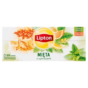 Herbata LIPTON mięta z cytrusami 20 torebek