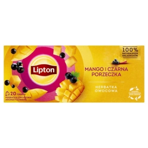 Herbata LIPTON owocowa mango i czarna porzeczka 20 torebek