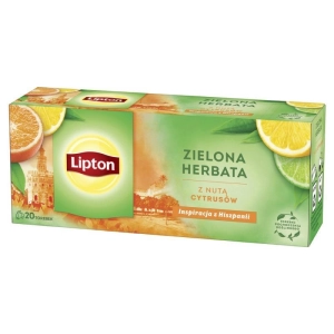 Herbata LIPTON zielona z nutą cytrusów 20 torebek-237974