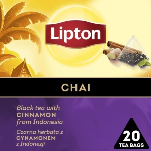 Herbata LIPTON piramidki czarna chai 20 torebek