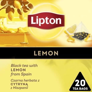 Herbata LIPTON piramidki czarna cytryna 20 torebek