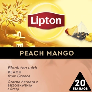 Herbata LIPTON piramidki czarna brzoskwinia z mango 20 torebek