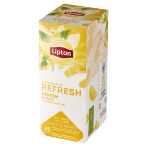 Herbata LIPTON Refresh czarna cytrynowa 25 torebek-237996