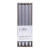 Świeca stołowa długa ryflowana DONAU HOME lakierowana 25x300 mm 4 szt. srebrna-237695