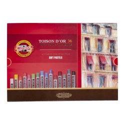 Kredki KOH-I-NOOR pastele Toison D'Or kwadratowe 24 kolory 8514 soft