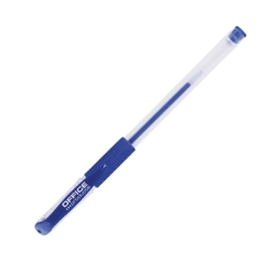 Długopis żelowy OFFICE PRODUCTS gumowy uchwyt 0,5mm - niebieski