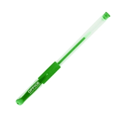 Długopis żelowy OFFICE PRODUCTS gumowy uchwyt 0,5mm - zielony