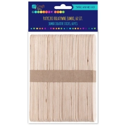 Patyczki kreatywne DP CRAFT Jumbo naturalne op. 60szt KSPA-006