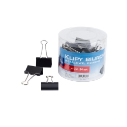 Klipy do papieru TETIS GK001-E 41mm op.24 - czarne