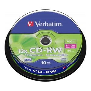 Płyta CD-RW VERBATIM Cake op.10szt.
