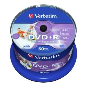 Płyta DVD+R VERBATIM Cake op.50szt. do nadruku