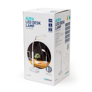 Lampka biurkowa led PLATINET AURA biała 10W 65led (45991)-238146