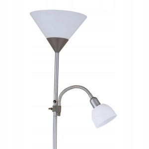 Lampa podłogowa PLATINET E27 + E14 szara (44527)-238160