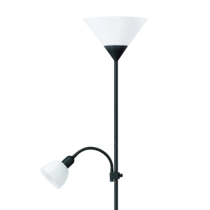 Lampa podłogowa PLATINET E27 + E14 czarna (45178)-238180