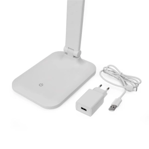 Lampka biurkowa led PLATINET REMUS biała 5W 250lm 4500K z gniazdem USB-A (46010)-238190