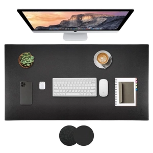 Podkład na biurko mata SMART skórzana 80x40cm - czarna
