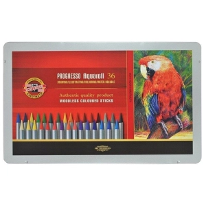 Kredki KOH-I-NOOR Progresso Aquarel 36 kolorów pudełko metalowe 8785