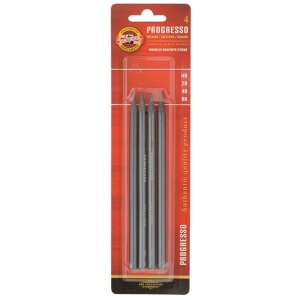 Ołówek KOH-I-NOOR Progresso Aquarell kpl. HB 2B 4B 6B na blistrze 8914