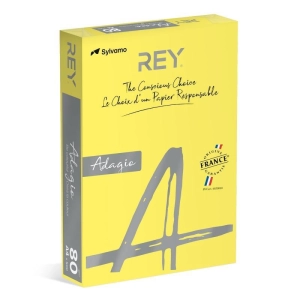 Papier xero A4 kolor REY ADAGIO 500ark. 80g. - żółty intens ( 66 )