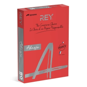 Papier xero A4 kolor REY ADAGIO 500ark. 80g. - czerwony intesns ( 22 )