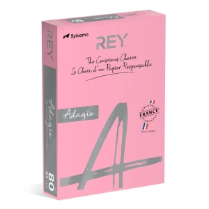 Papier xero A4 kolor REY ADAGIO 500ark. 80g. - różowy ( 05 )