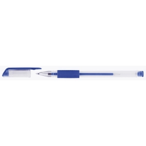 Długopis żelowy OFFICE PRODUCTS gumowy uchwyt 0,5mm - niebieski-238742